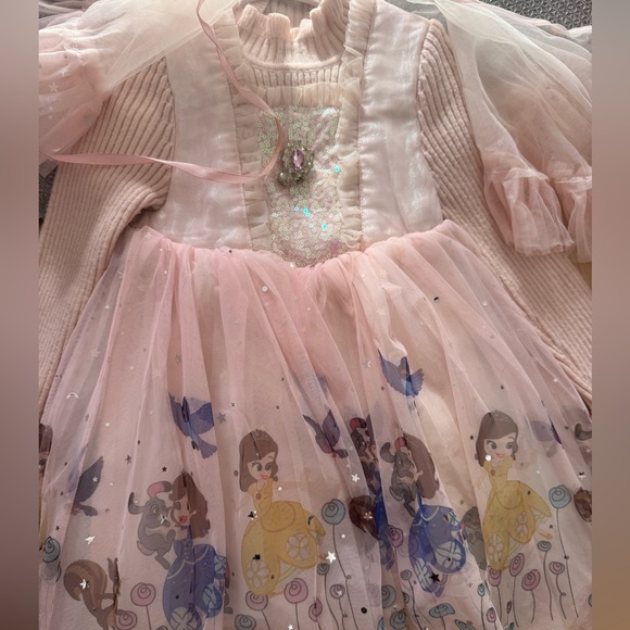 Elegant Pink Princess Kids Formal Dress - Picture 3 of 9